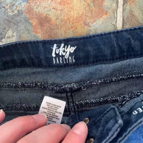 Sale⭐️Tokyo Darling Hi Waisted Shorty Denim Shorts - Picture 4 of 6